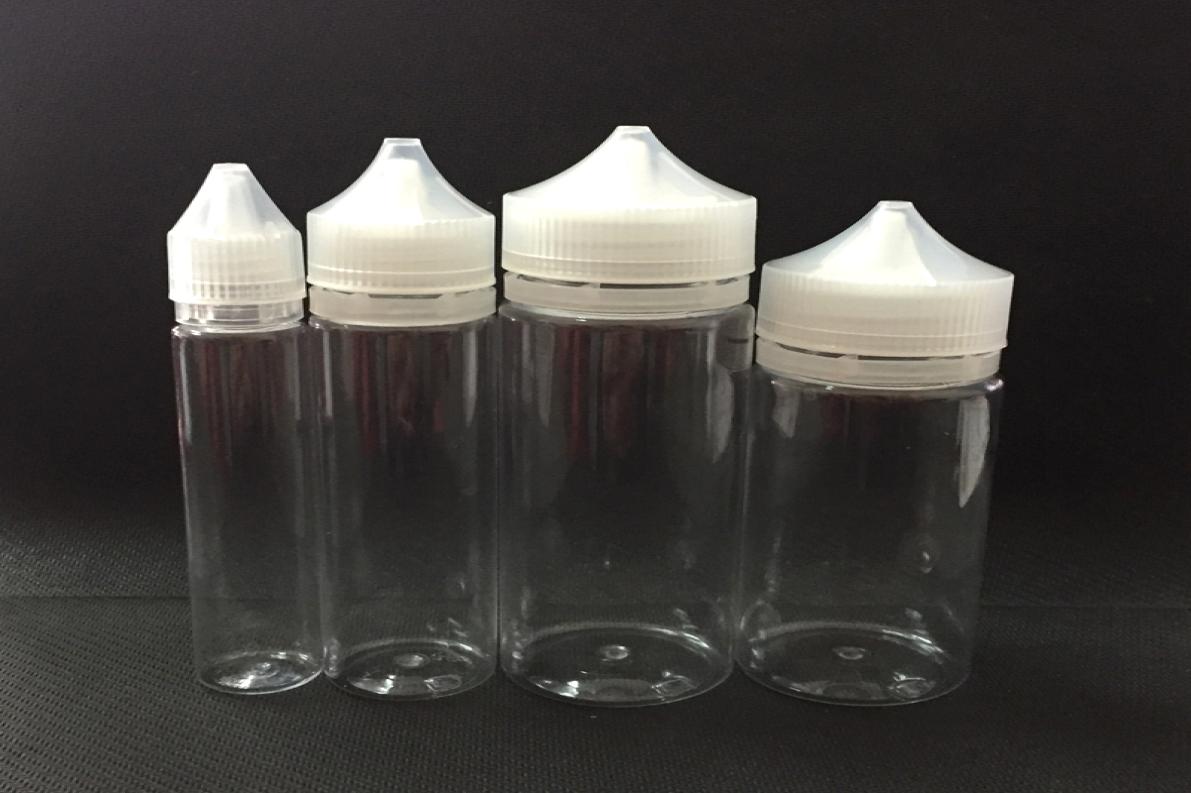 

Empty Chubby Plastic Bottles 60ml 100ml 120ml PET Ecig Unicorn Bottle With CRC Tamper Evident Caps For Eliquid Ejuice7123056