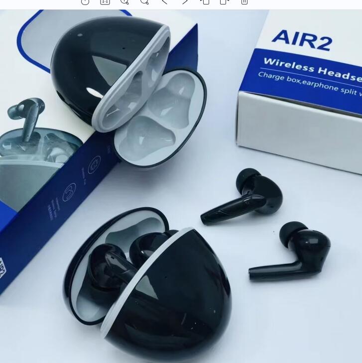 

2022 Newest TWS Air2 Pro Fone Bluetooth Earphones Wireless Headphones for Xiaomi Earbuds with Mic ANC Bluetooth 5.2 In-Ear Headset, Black