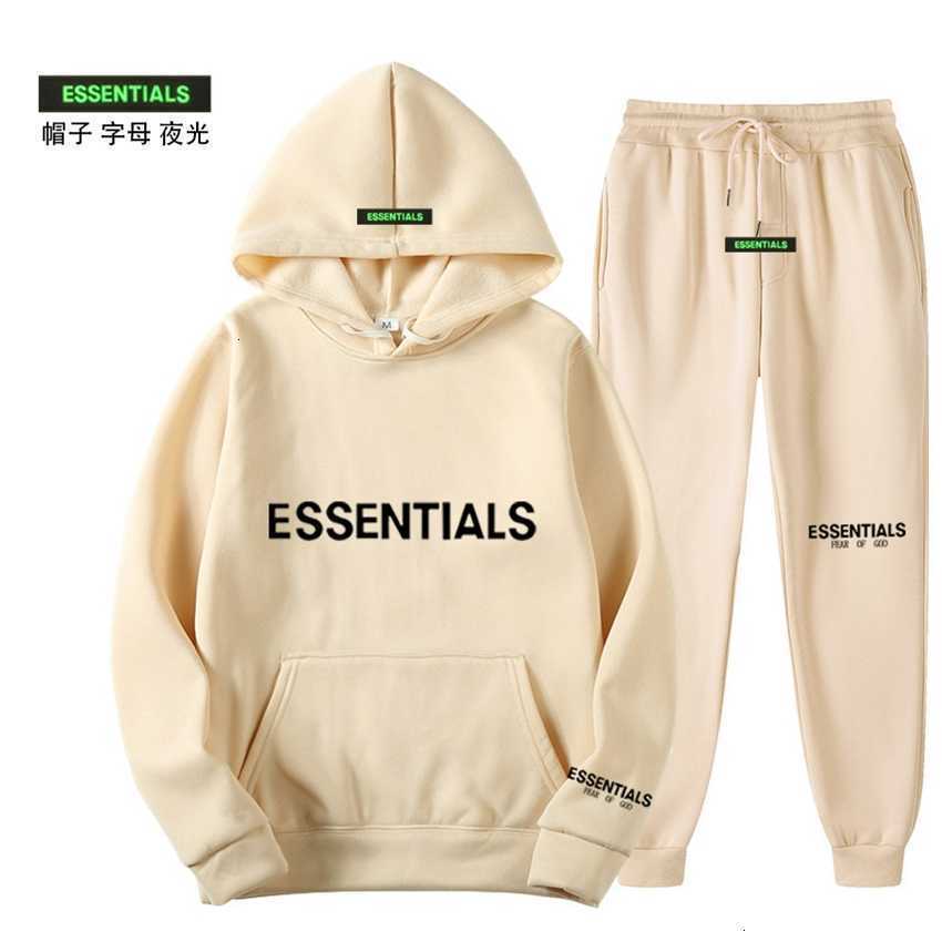 

Tracksuits Bear of God multi thread essentials chest hot stamping men's and women's Hoodie reflective sweater set, 16