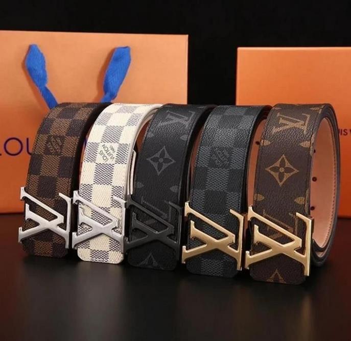 

2022 Luxury designer Louis Vuitton lv Belt Buckle Fashion Genuine Leather Women Belts For men Letter Double Big gold classical gucci, Customize