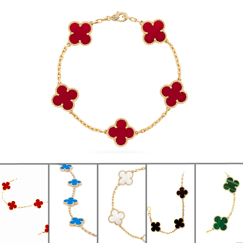 

Luxury clover bracelet designer jewelry for women cleef love charm bracelets gifts Christmas Present