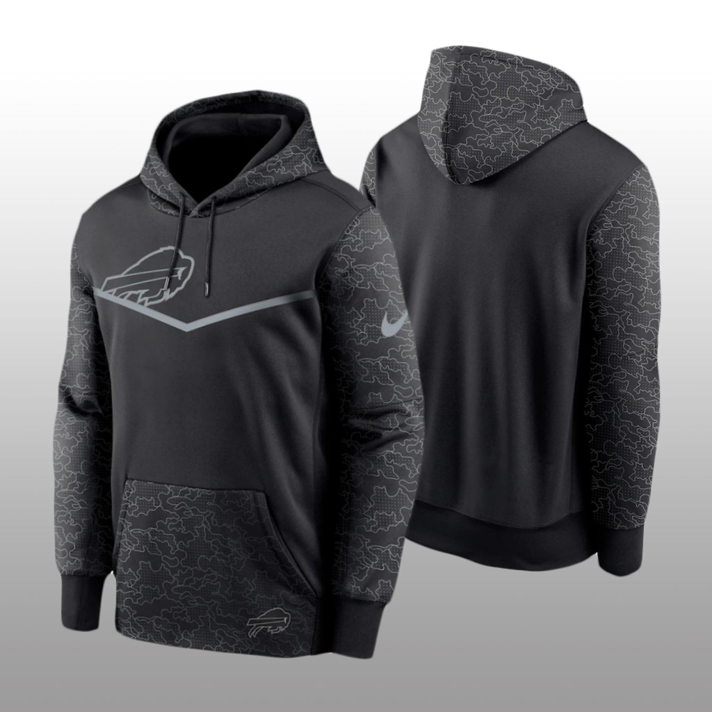 

Reflective Sweatshirts Buffalo''Bills''MEN RFLCTV Chevron Pullover Hoodie Black