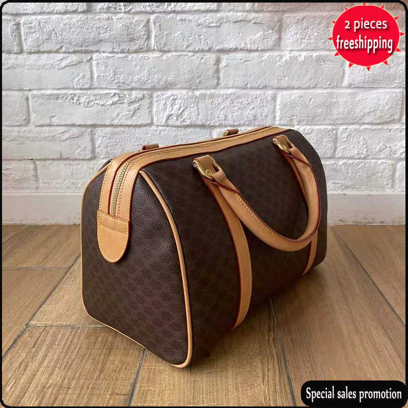 

Factory Direct Sales 50% Off Designer Bags 2022 New Fashion Old Flower Crossbody Bag Ins Boston Printed One Shoulder Large Capacity Pillow, Brown