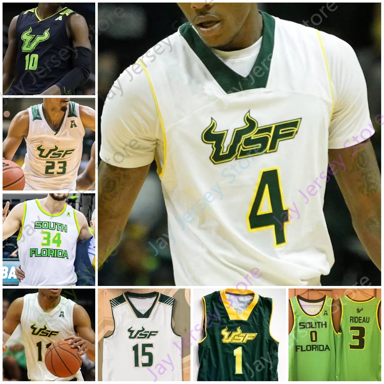 

South Florida USF Basketball Jersey NCAA College Atkins Corey Walker Jr. Russel Tchewa Jamir Chaplin Caleb Murphy Sam Hines Jr. Javon Greene, White ii