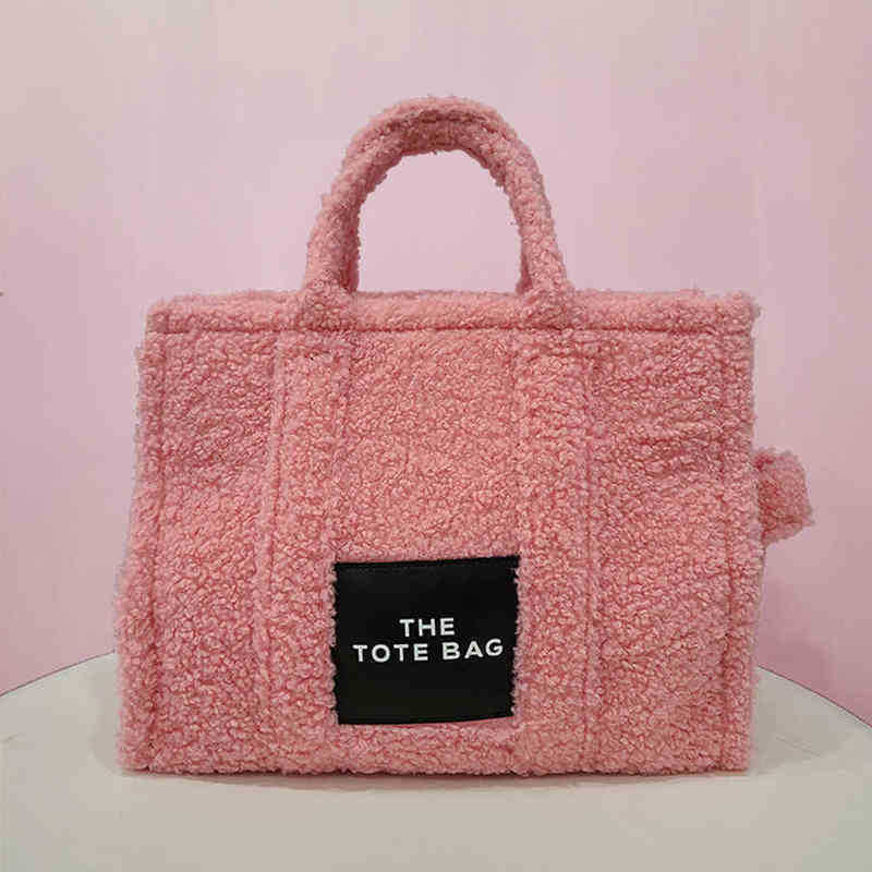 

Marc Tote Bag Evening Designer Handbag Fahion Hairy Shoulder Luxury Large Capacity Wallet Lady Letter Crobody 220519, Pink