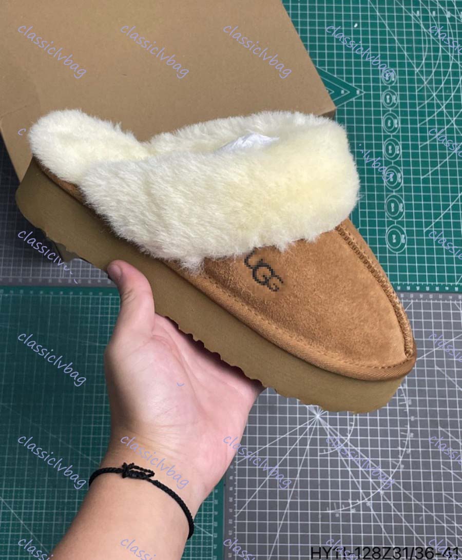 

2022 Top quality man women increase snow slippers Soft comfortable sheepskin keep Warm slippers Girl Beautiful gift free transshipment uggitys, Make up the difference