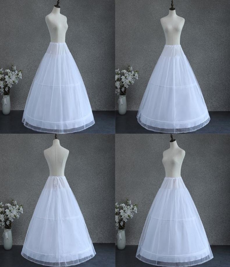 

Women White Wedding Petticoat 3 Hoops Double Layer Bridal Crinolines with Tulle Netting Underskirt Half Slips for Ball Gown Dress 3298842