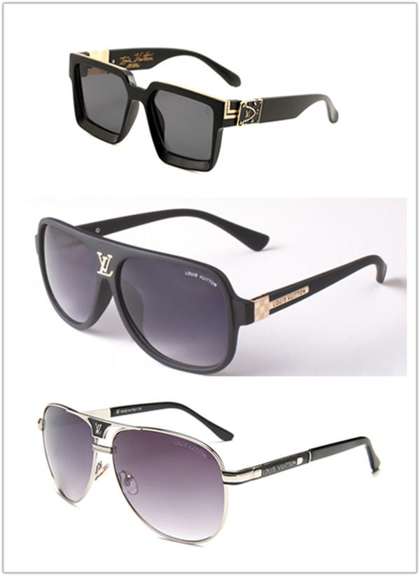 gucci Sunglases men women full frame Vintage lv designer sunglasses mens louis vuitton Black Logo