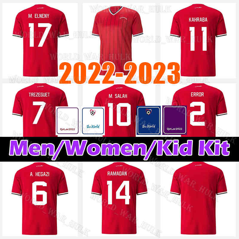 

22 23 EgyptS Soccer Jerseys KAHRABA 2XL Mens 2022 2023 Red .SALAH RAMADAN KAHRABA ERROR Trezeguet short sleeve Football Shirt Men SIZE S-XXL, Men 2022 jersey(ai ji)+patch