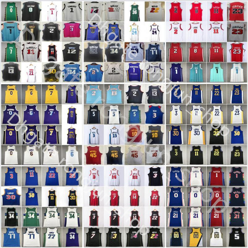

2023 New City Basketball Antetokounmpo Irving Mitchell George Durant Lillard Booker DeRozan Embiid Harden Young Curry Poole Doncic Ball Thompson Butler Jersey, Choose number on picture