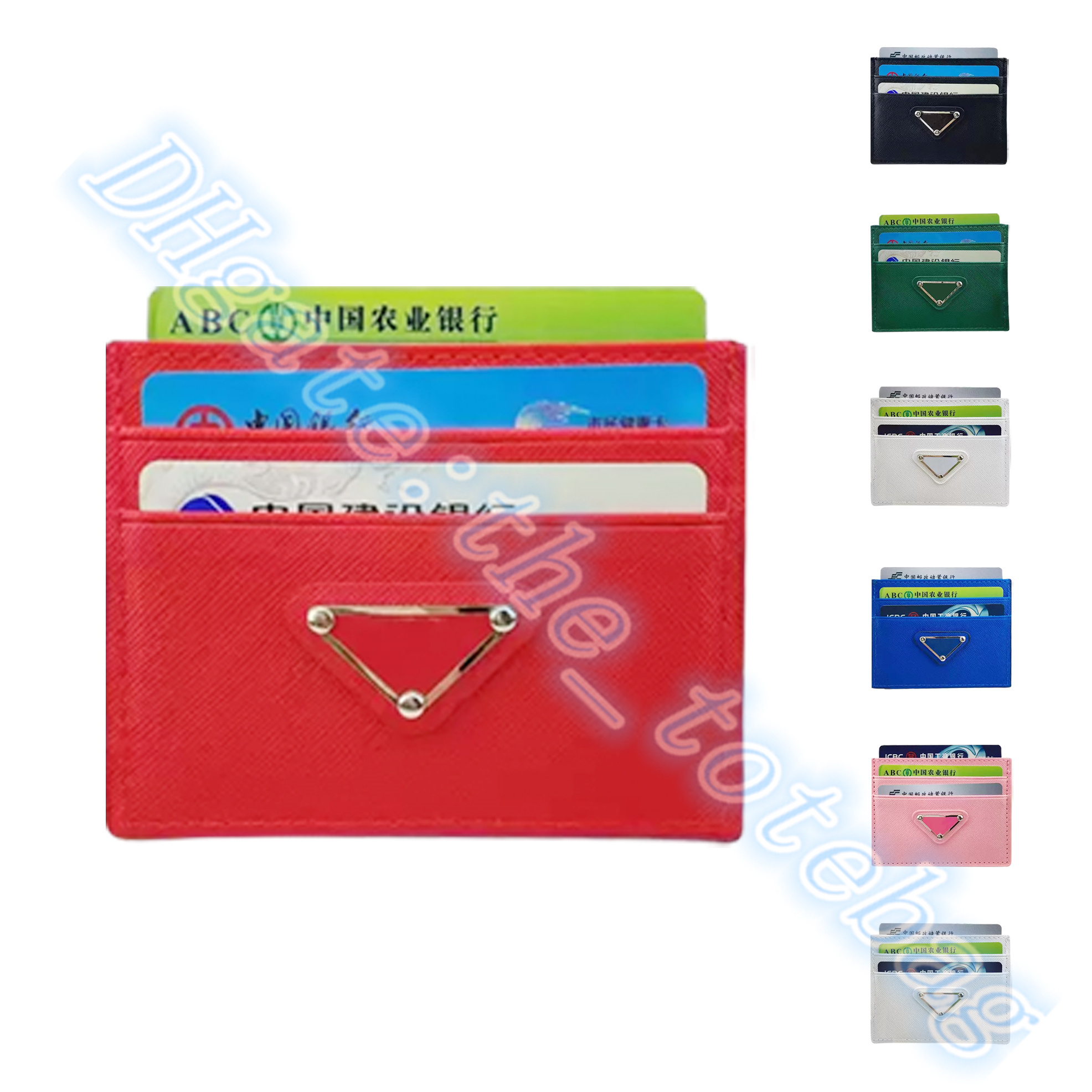 

Short model Mens triangle wallets card holder Genuine Leather fashion card slots Luxurys designer wholesale Women's Holders CoinKey Pocket keychain Credit Cards, Blue