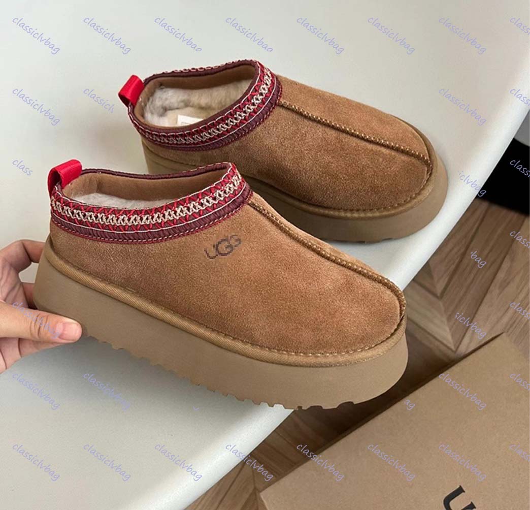 

New Womens Tazz Slippers Fur Slides Classic Ultra Mini Platform Boot Tasman Slip-on Les Petites Suede Wool Blend Comfort Winter Designer Booties 35-40 uggitys, Make up the difference