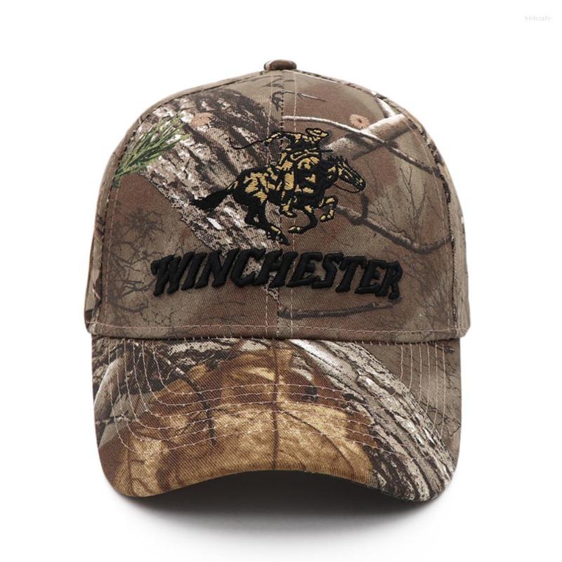 Casquettes de balle 2022 Tactique Winchester Tir Sports Casquette de baseball Pêche Hommes Chasse en plein air Jungle Chapeau Randonnée Chapeaux