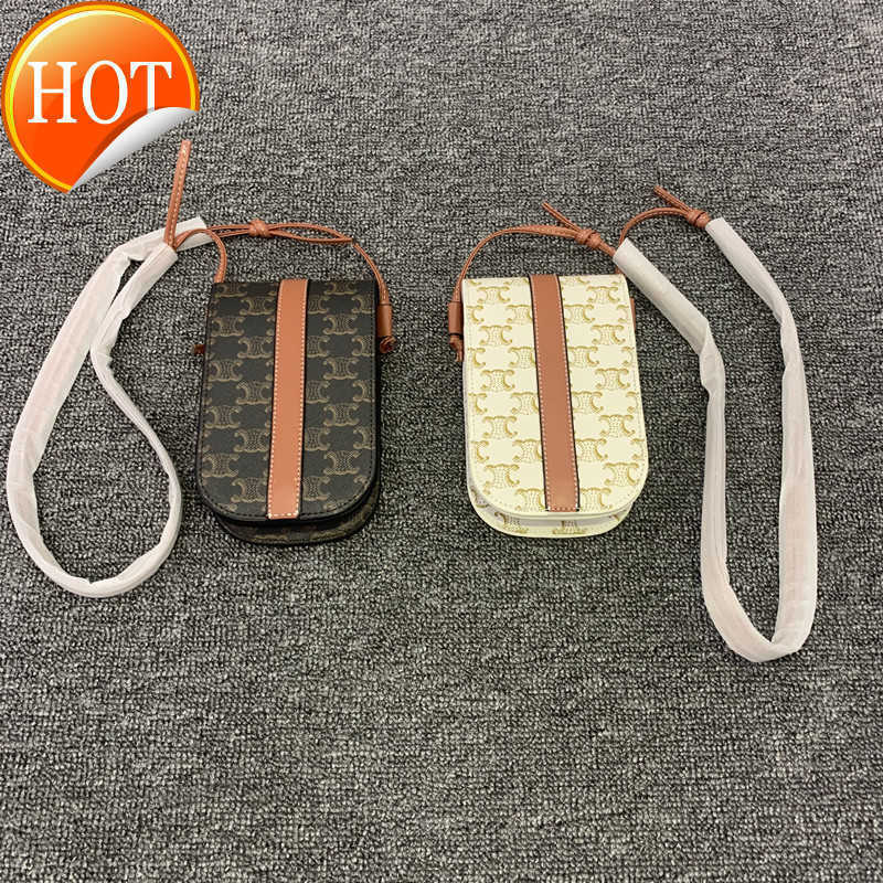 

Women's Designer Bags 2023 Niche New Triumphal Arch Mobile Phone Old Flower Messenger Women's Versatile Fashion One Shoulder Makeup Factory Direct Sales, Old flower white