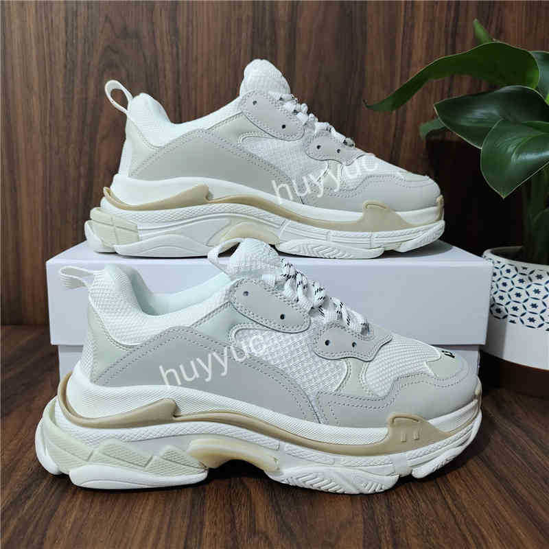 

Shoes Sneakers Casual Boots Fashion 17Fw Triple S Black Green White Vintage Old Dad Grandpa New Paris Men Women Size 36-45 Paris, #-9