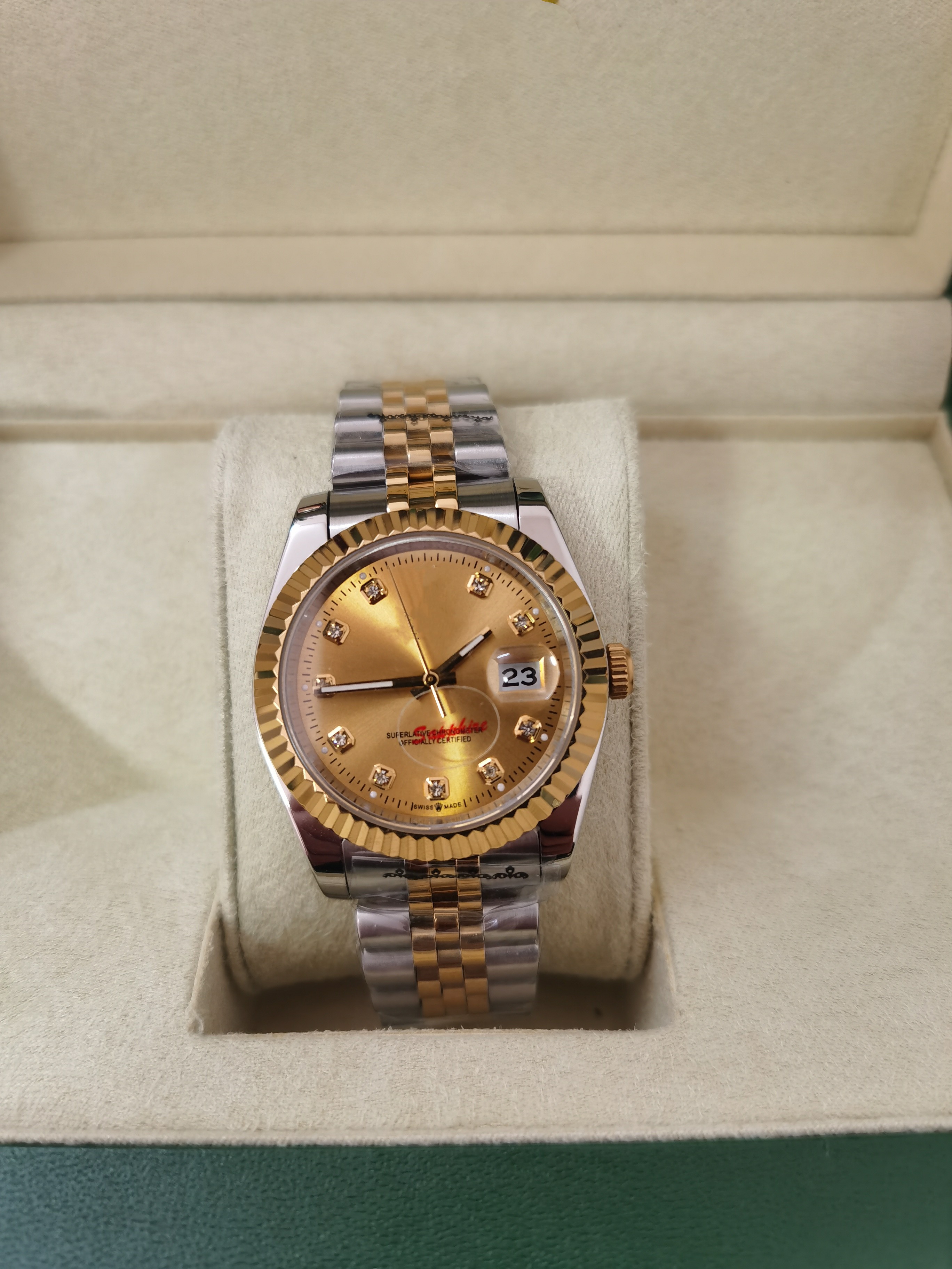 

Luxury 41mm Mens Watch Automatic Mechanical Men Sports Watches golden Dial Sapphire Glass Watches DATEJUST Stainless Steel, Style 10 original box + watch