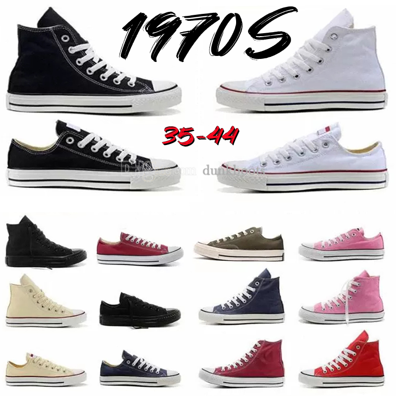 Chaussures décontractées Canvas 1970s Chuck 70 hommes Bneakers classiques pour femmes Chucks 1970 Bleu rouge noir vert rose jaune pourpre plate-f