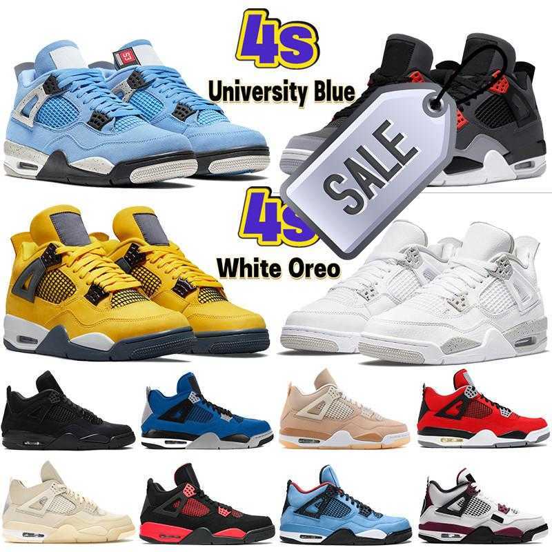 

Shoes Women Basketball Sneakers University Blue White Red Thunder Metallic Purple Black Cat Mens 4 4S Oreo Infrared Shimmer Paris Bred Men ZHWL, 37 white x bred