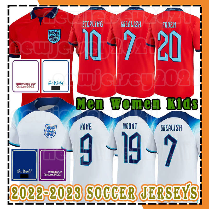 

22 23 National ENGLANDS football shirt men kids kit sets uniform 2022 World Cup MEAD soccer jersey KANE STERLING RASHFORD SANCHO GREALISH MOUNT FODEN SAKA PHILLIPS, Men jersey+patch(ying ge lan)
