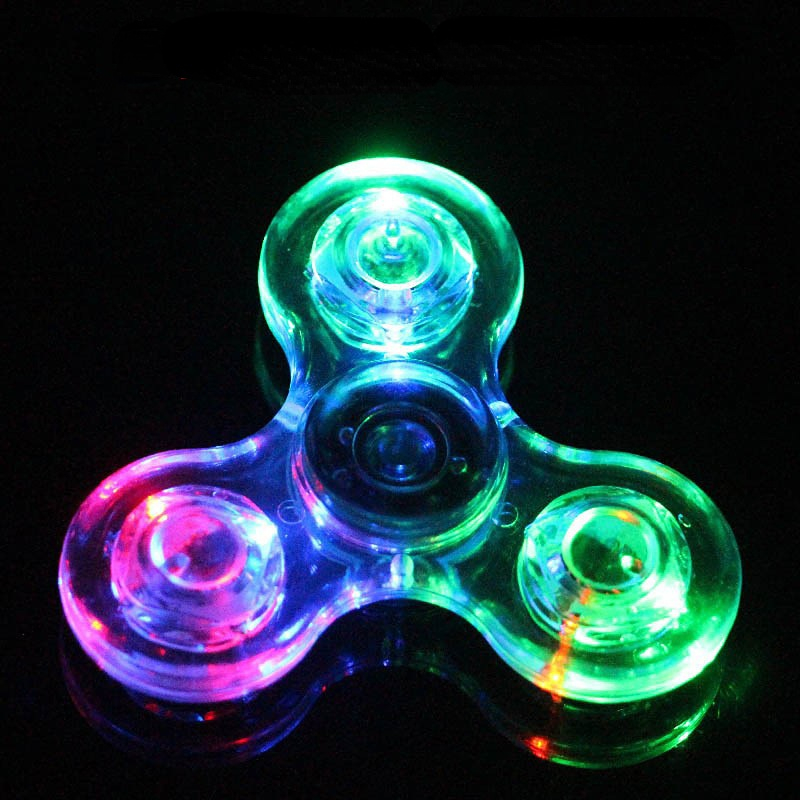 Fidget Toys Spinner Kids Antistress Fingertips Hand Toy spinners Children Crystal with light night transparent LED luminous decompression childre-image-823635272