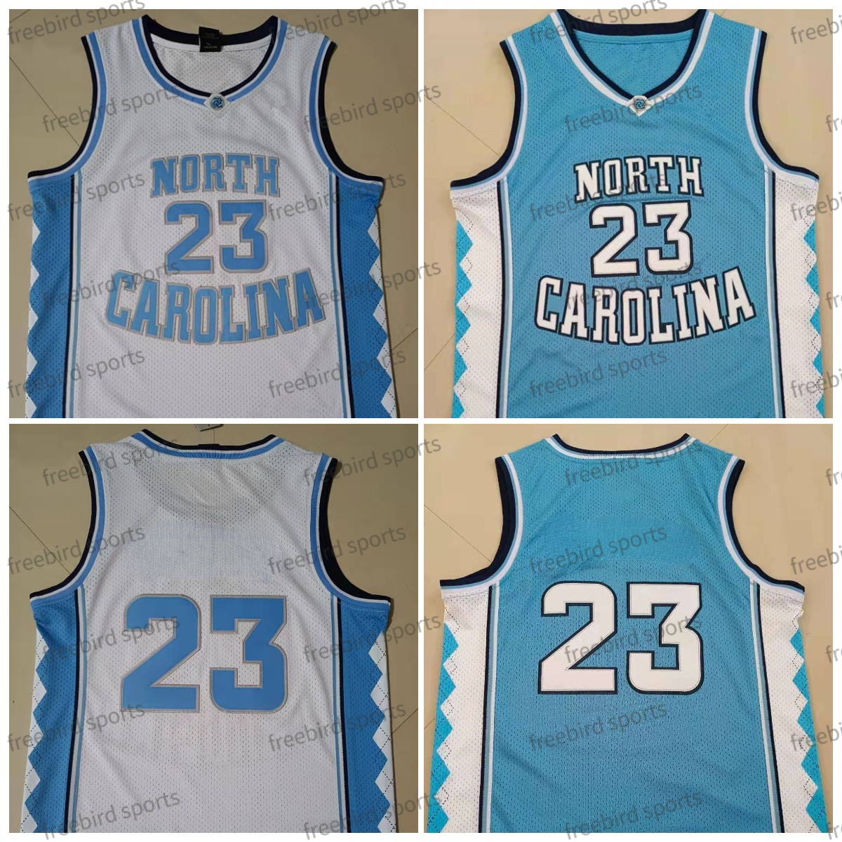

NCAA Basketball Jersey North Carolina Tar Heels 23 Michael Blue White MJ Stitched Mens College Jerseys Outdoors