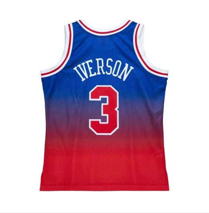 

Stitched Fadeaway Basketball Jersey Allen Iverson Mitchell & Ness 1996-97-98 01-02 black white retro jerseys Men Women Youth S-6XL, Stitched jersey