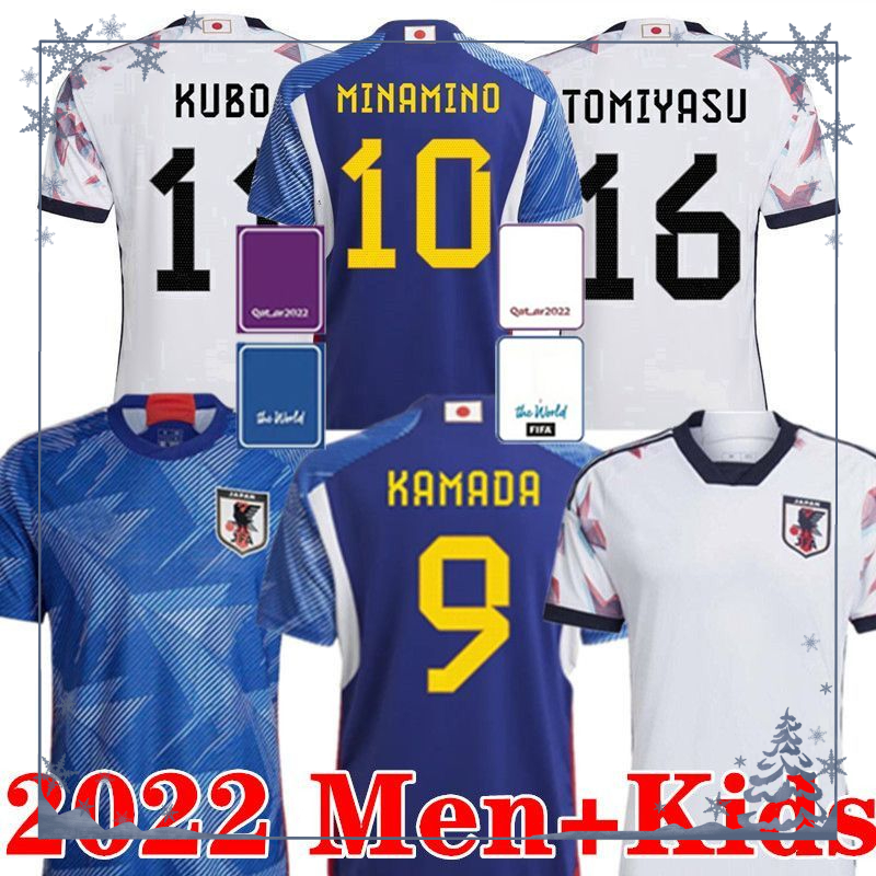 

2022 Japan Soccer Jerseys World Cup MINAMINO TOMIYASU TSUBASA Mitoma Maeda Japanese Football Shirt KYOGO Asano Ito SHIBASAKI KUBO KAMADA men kids kit jersey, Color 2
