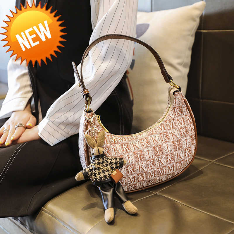 

Luxury Designer bags Wanghong's same triumphal arch underarm bag for women Factory direct sales, Brown11