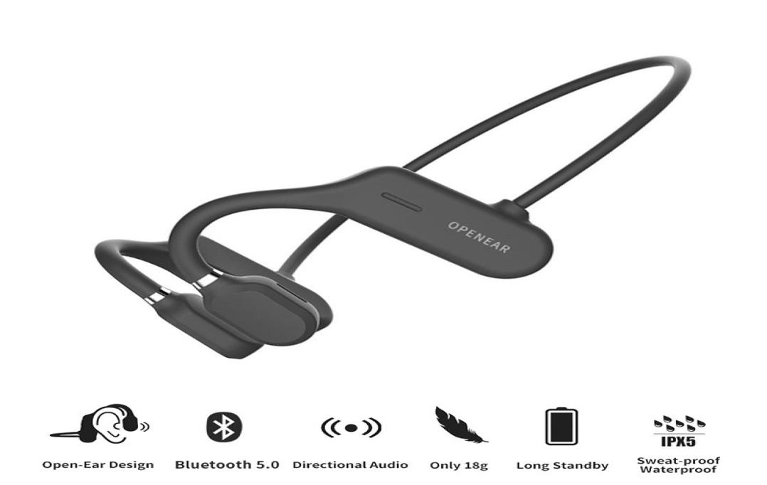 

Bluetooth 50 Open Ear Wireless Sports Headphone Surround Sound Earphones Stereo HD Hands For Running cycling7871375, Black