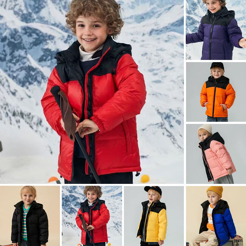 

Baby Clothes Winter Down Coat North Jacket Face Parkas Long Sleeve Hooded Parka Overcoat puffer Downs Outerwear Causal Man Hoody Printing TNF 1996 Jackets, Color 2