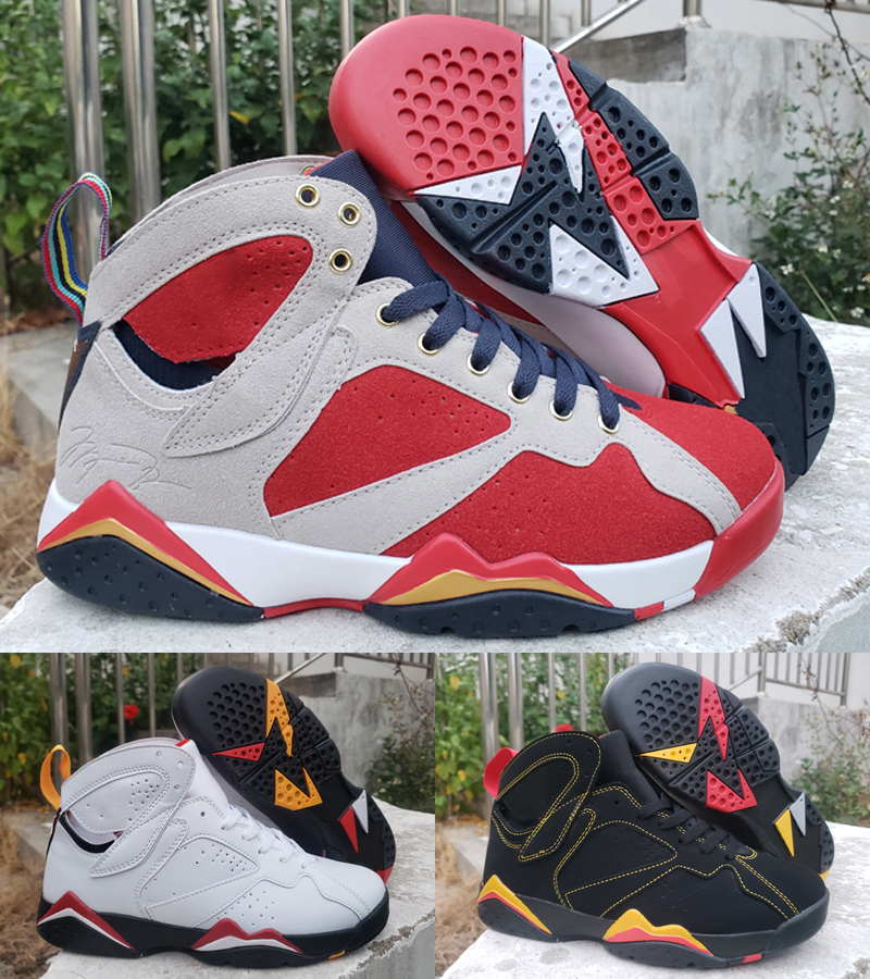 

2023 Jumpman 7 True Red Men Basketball Shoes 7s Citrus Cardinal Flint Mens Trainers Sports Sneakers Size 36-47, As photo 1