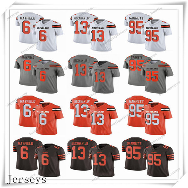 

Custom Cleveland''Browns''Men Women Youth 13 Odell Beckham Jr 6 Baker Mayfield 95 Myles Garrett Stitching Football''NFL''Jerseys, 15