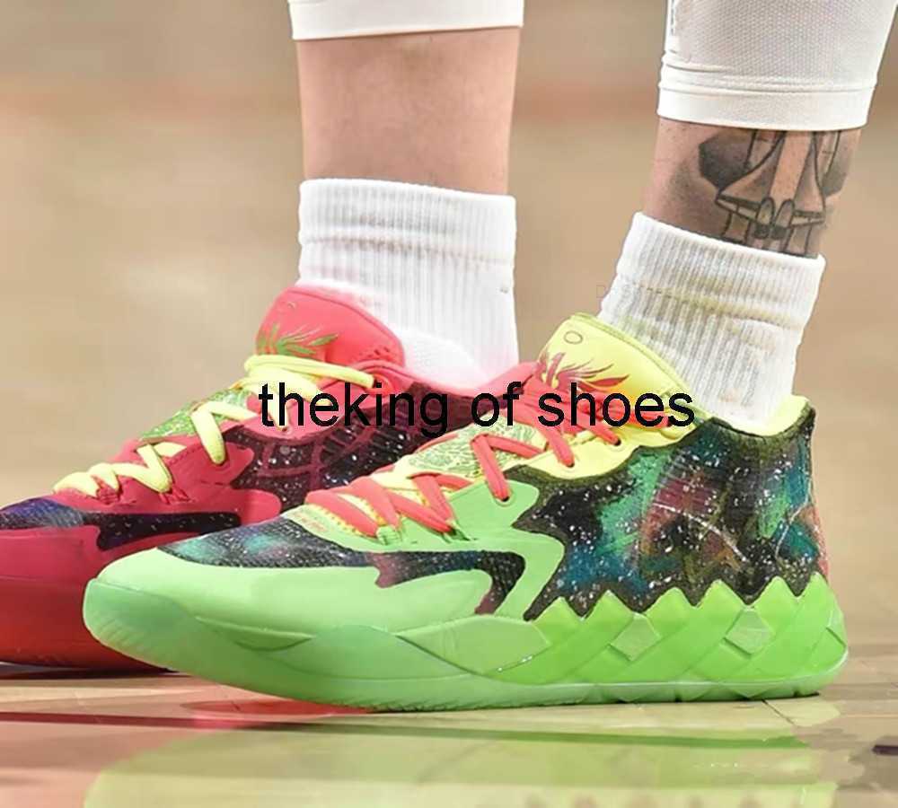 

Basketball Shoes Sport Shoe Trainner Sneakers With Box 2022 Kids Rick And Morty Mb.01 Lamello Ball Men Women In Hand Size 4-12