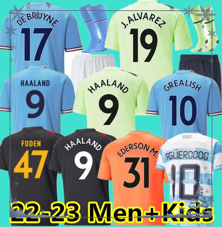 

22 23 HAALAND Soccer jersey GREALISH STERLING FERRAN DE BRUYNE FODEN MAHREZ BERNARDO 2022 2023 MANS cities football shirts men kids kit Agueroooo 93 20 Anniversary, 22/23 home aldult ucl