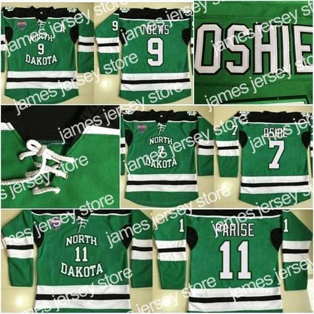 

College Hockey Wears Nik1 North Dakota Fighting Sioux 3 Tucker Poolman 7 TJ Oshie 9 Jonathan Toews 11 Zach Parise 16 Brock Boeser Men' 100% Stitched Hockey, Blank jersey
