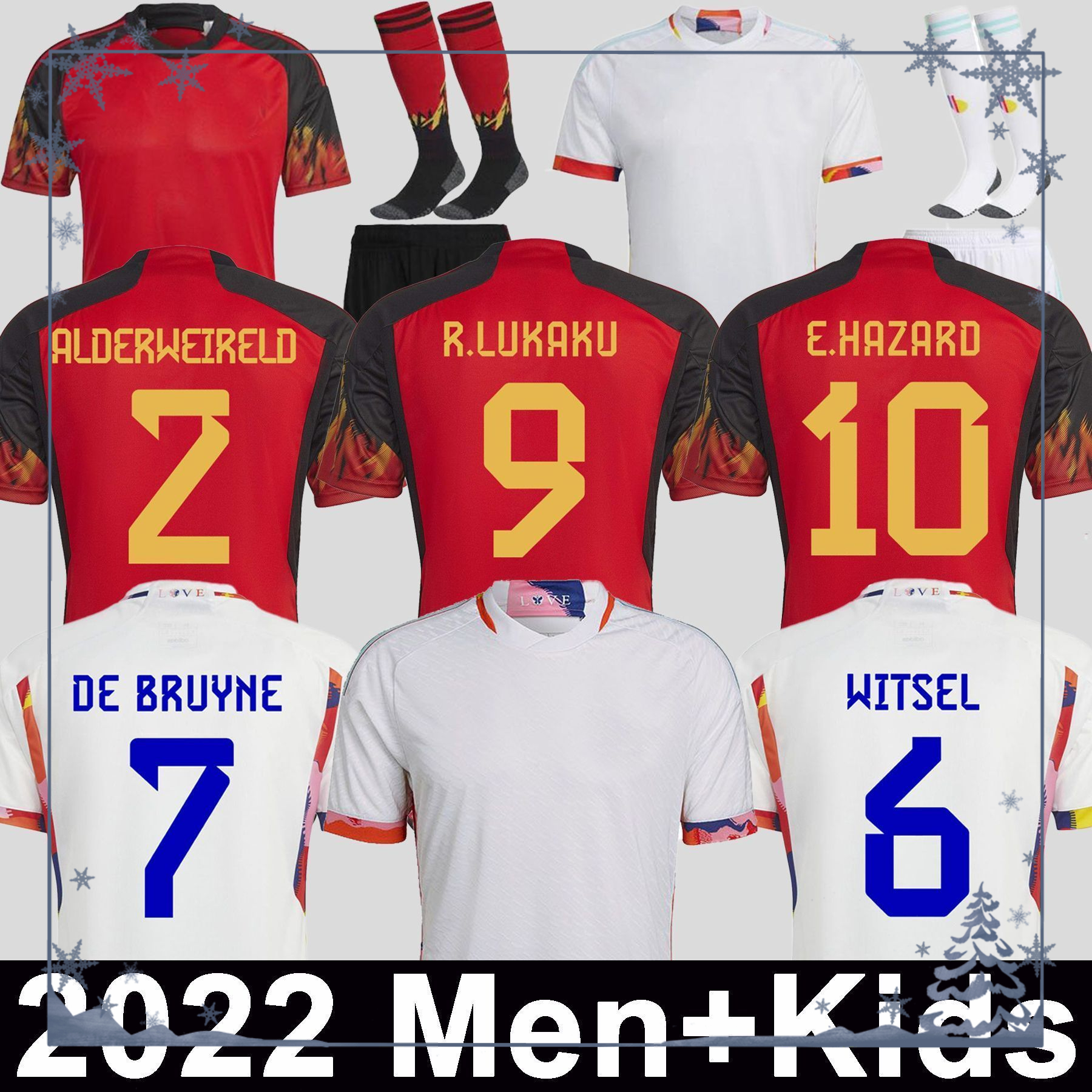 

2022 Belgium Soccer Jerseys COURTOIS LUKAKU TIELEMANS belgian Football shirt Player Fan 22 23 Michy Batshuayi 7 Kevin De Bruyne KOMPANY ALDERWEIRELD men kids Kits, 8 player