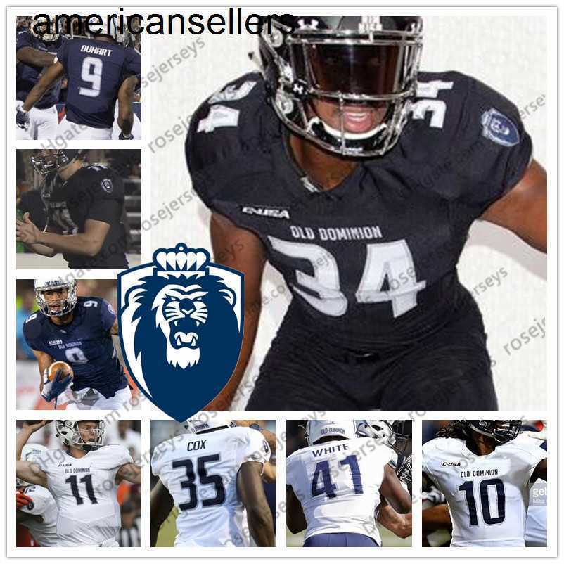 

ODU Old Dominion ##7 Oshane Ximines Travis Fulgham 9 Jonathan Duhart 14 Taylor Heinicke 12 Lala Davis College Football Men Youth Jersey, 2017 navy blue