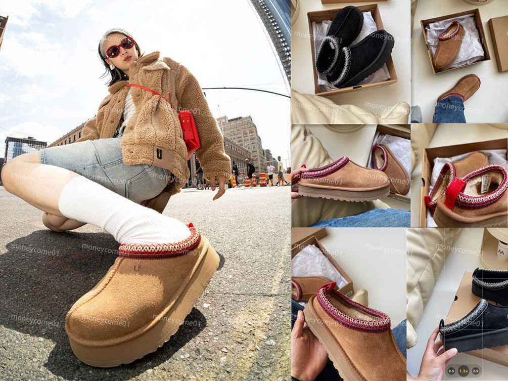 

Womens Tazz Slippers Fur Slides Classic Ultra Mini Platform Boot Tasman Slip-on Les Petites Suede Wool Blend Comfort Winter Designer Shoes Boots, Customize