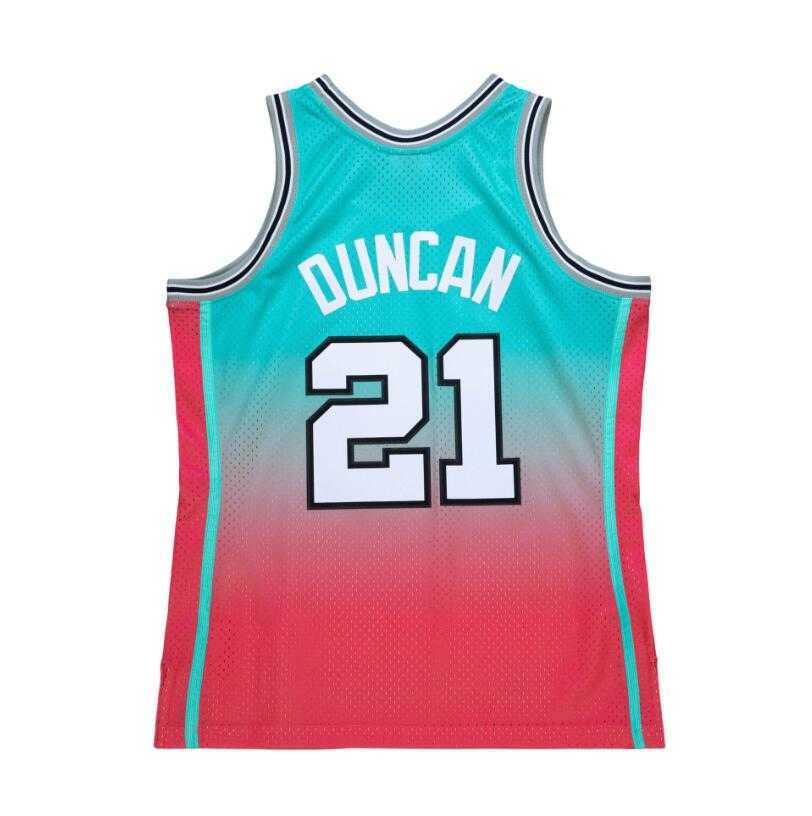 

Stitched Fadeaway Basketball jersey Tim Duncan Mitchell & Ness 1998-99 classic retro jerseys Men Women Youth S-6XL, Stitched jersey