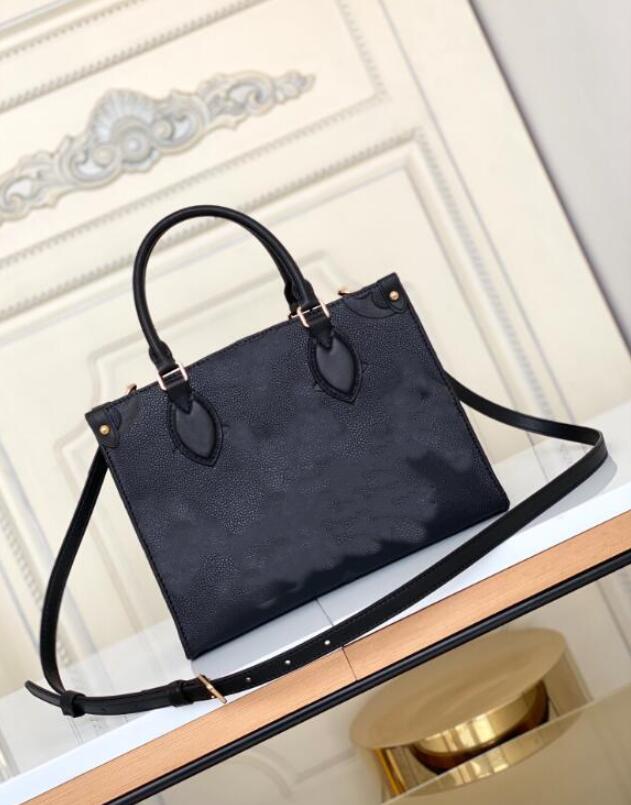 

Luxury Designer Bags Women Handbags Flower Tote Bag Ladie Casual Genuine Leather Shoulder Bags Female Big Purse Handbag 25cm, Black