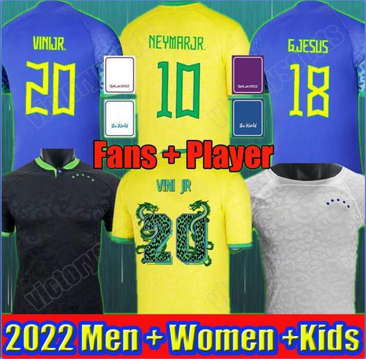 

Men Kids National Team Brazils Soccer Jersey 22 World Cup RICHARLISON RAPHINHA Philippe Coutinho Thiago Silva Lucas Paqueta MARQUINHOS DANILO Football Shirt Kits
