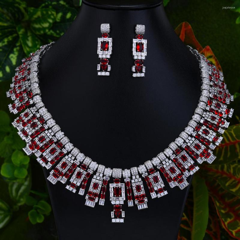 

Necklace Earrings Set GODKI Luxury High End Customized For Women Wedding Earring Cubic Zircon Dubai Bridal Jewelry 2022, Picture shown