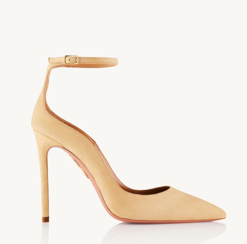 

Luxury Brand Aquazzuras Love Affair Pump womens sandals Aura Plexi Sandal Heels party wedding dress shoes heel sexy back strap leather sole sandal 35-43