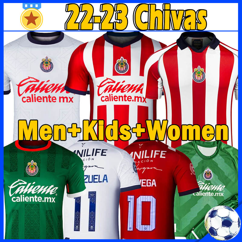 

2022 2023 Chivas Soccer Jerseys 22 23 I. BRIZUELA A. VEGA G. SEPULVEDA J. ANGULO F. BELTRAN L. OLIVAS Special Edition Women Kids kit Socks full sets Football Shirt top, 22-23 home women