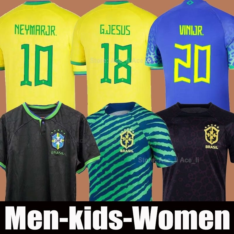 

Brazil 2022-23 Thai Quality Soccer Jersey 10 Neymar 9 Richarlison 1 Alisson 3 Thiago Silva 4 Marquinhos 2 Danilo 6 Alex Sandro 20 Vinicius Junior 11 Raphinha, Colour