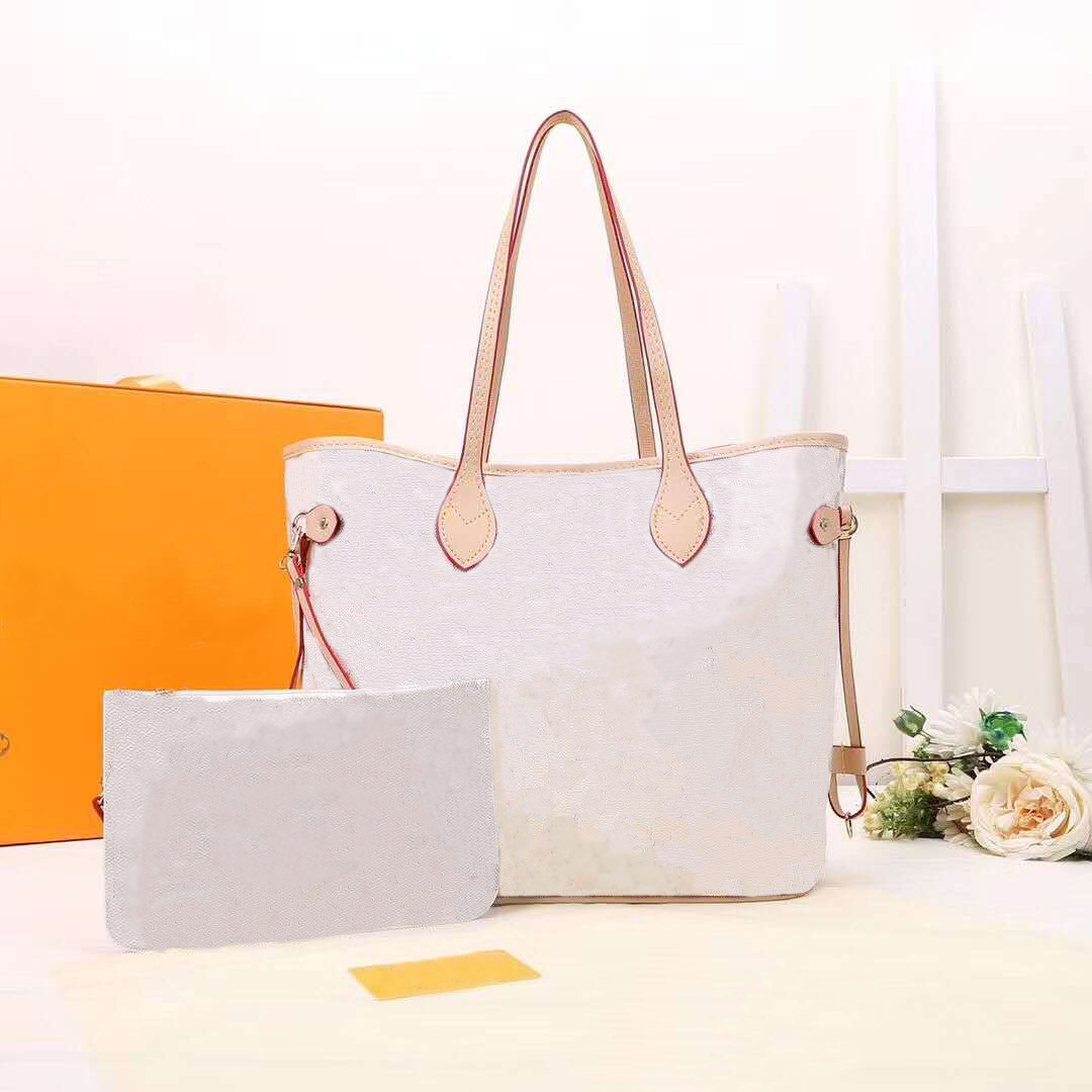 

2pcs High qualitys Women bags handbags ladies designer composite bags lady clutch shoulder tote female purse wallet handbag 150, Brown grid