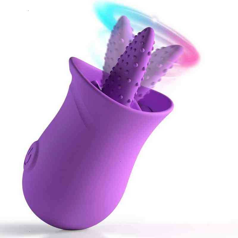 

Sex toys Vibrator Massager Toys Female Silicone G-spot Stimulator for Licking Tongue and Nipple Level 10 Toy with Powerful Motor