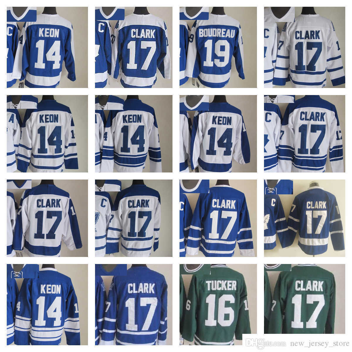 

Toronto Maple''Leafs''New Retro Ice Hockey Jerseys 14 Dave Keon 16 Darcy Tucker 17 Wendel Clark 19 Bruce Boudreau Stitched Jersey''Nhl''shirt, Same as picture (with team name)