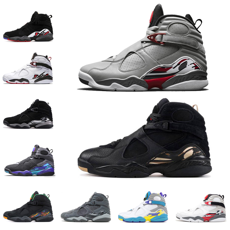 

8s Man Basketball Shoes Jumpman 8 Quai 54 Aqua White Alternate off Cool Grey OVO Black Countdown Pack Breathable Jogging Mens Trainers Sneakers, Sku_#4