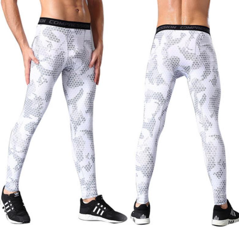 

Whole Men Compression Pants Leggings Base Layer Fitness Long Tights Pants Camo Print Sport Trousers Quick Dry Jogging Running3022802, Show as the picture